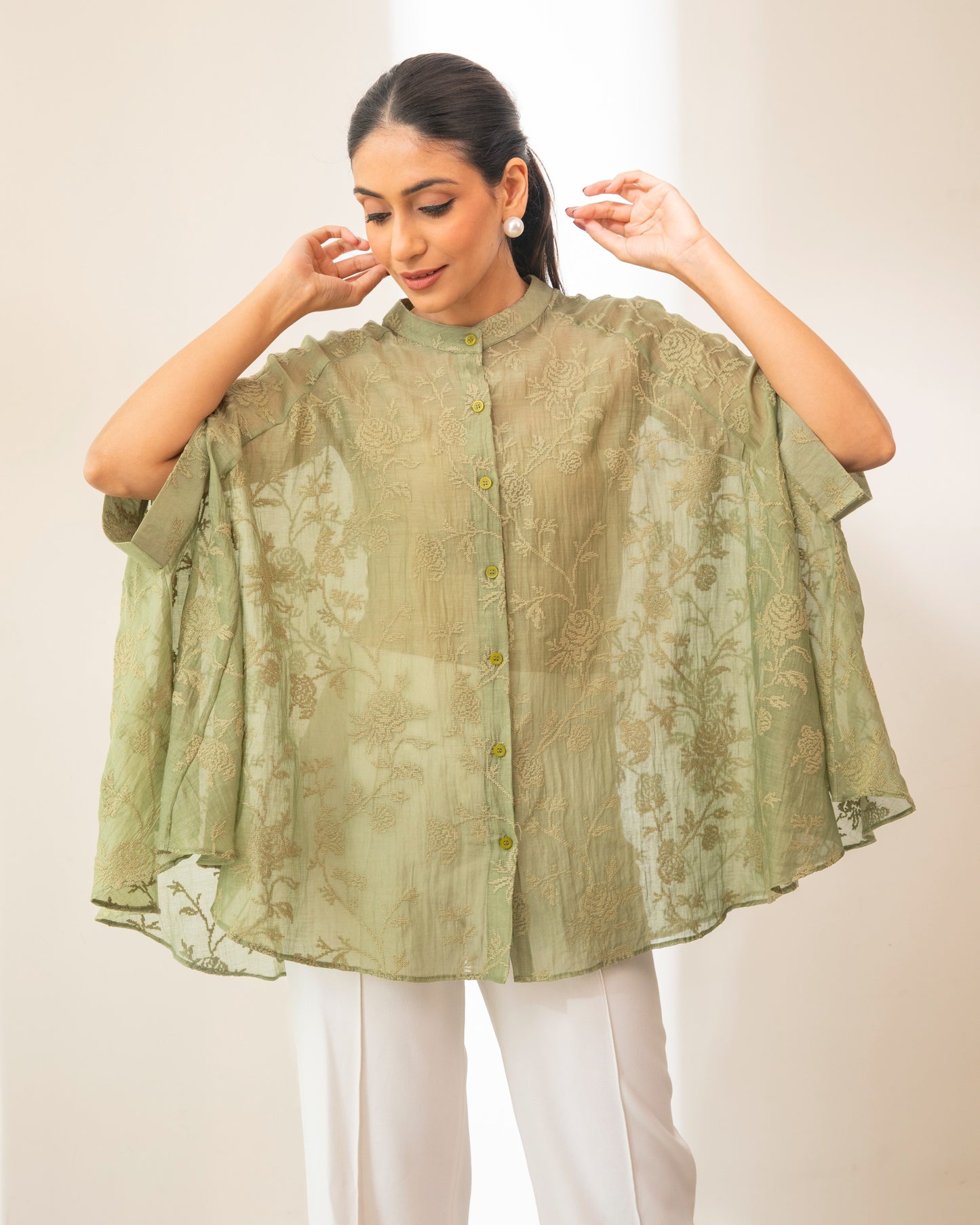 Time Wrap Long Button Down Shirt