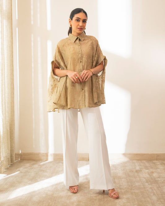 Time Wrap Long Button Down Shirt