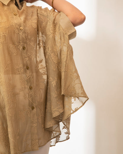 Time Wrap Long Button Down Shirt