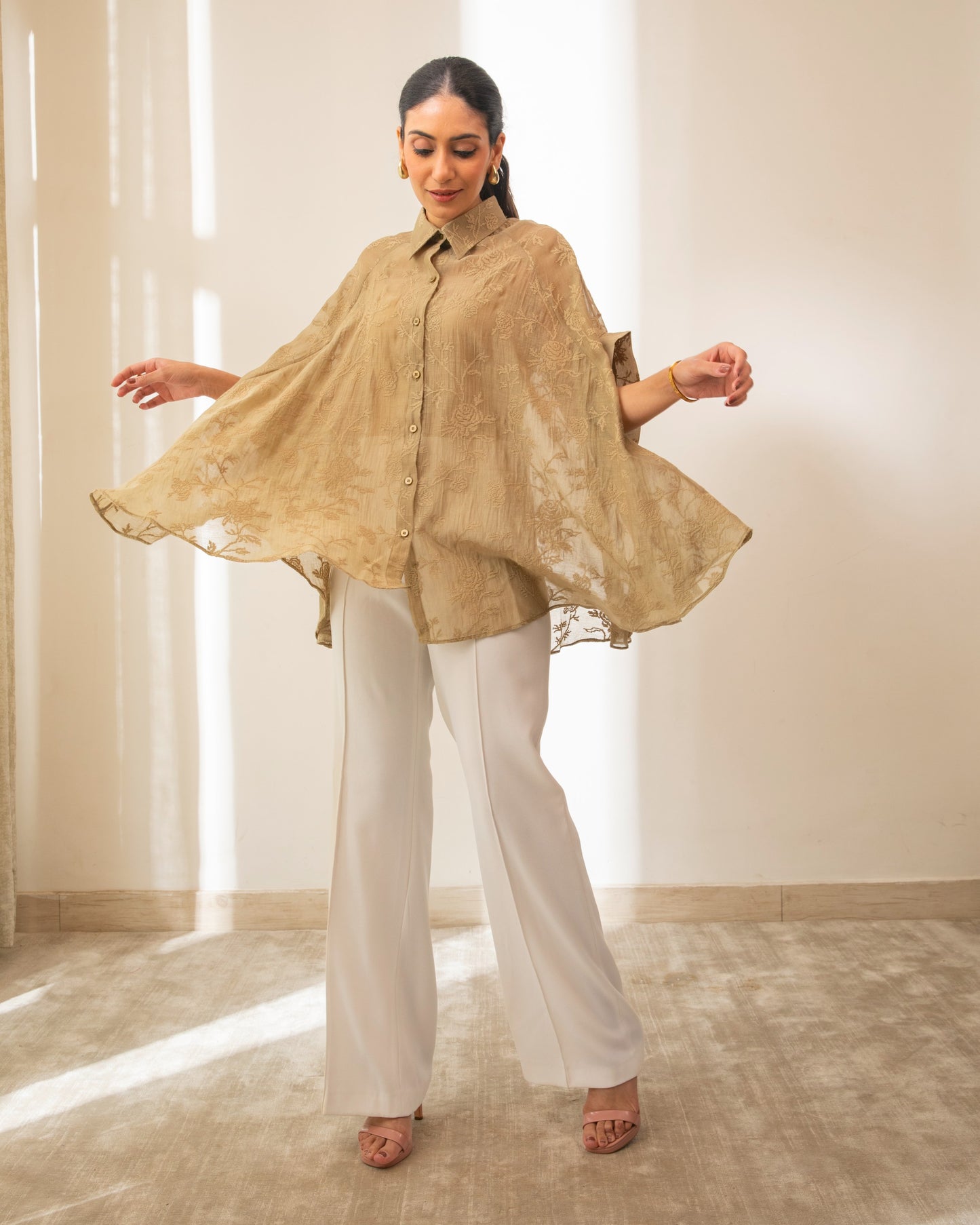 Time Wrap Long Button Down Shirt